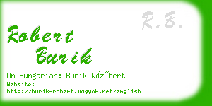 robert burik business card